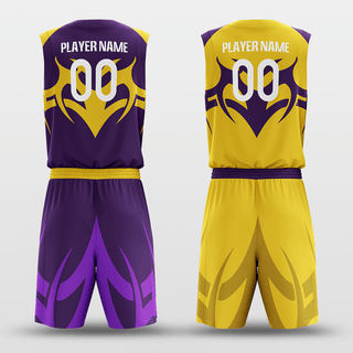 Purple&Yellow Baron Sublimated Basketball Team Set