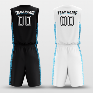 Black&White Custom Sublimated Basketball Set