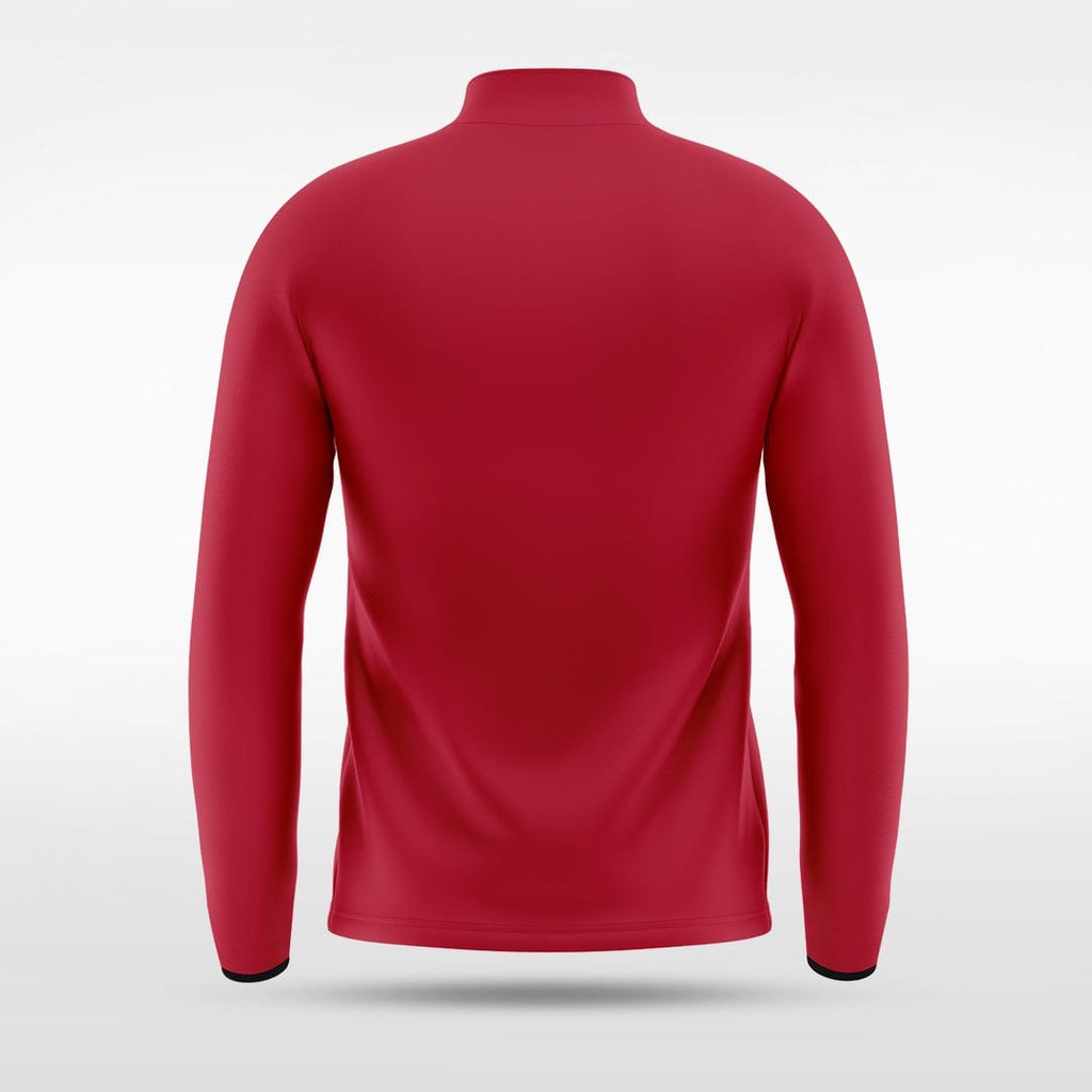 Red Embrace Mirror Customized Full-Zip Jacket Design