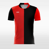 Red & Black Double Faced 3 Soccer Jersey