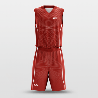 Latitude and Longitude Basketball Set for Team Red