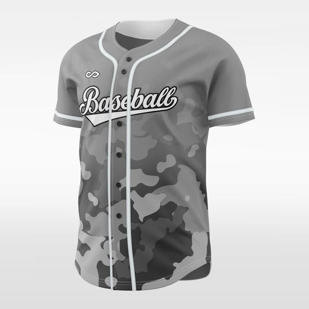 Camouflage 2 Baseball Team Jersey Design Grey