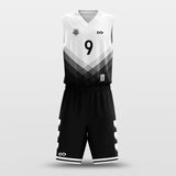 White and Black Basketball Jersey Set