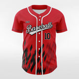 Red Custom Baseball Jersey