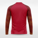 Red Embrace Orbit Men 1/4 Zip Jersey Design