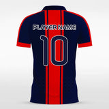 Navy&Red Striped Sublimated Soccer Jersey