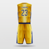 Yellow Custom Basketball Set
