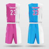 Pink&Blue Tai Chi Customized Basketball Set
