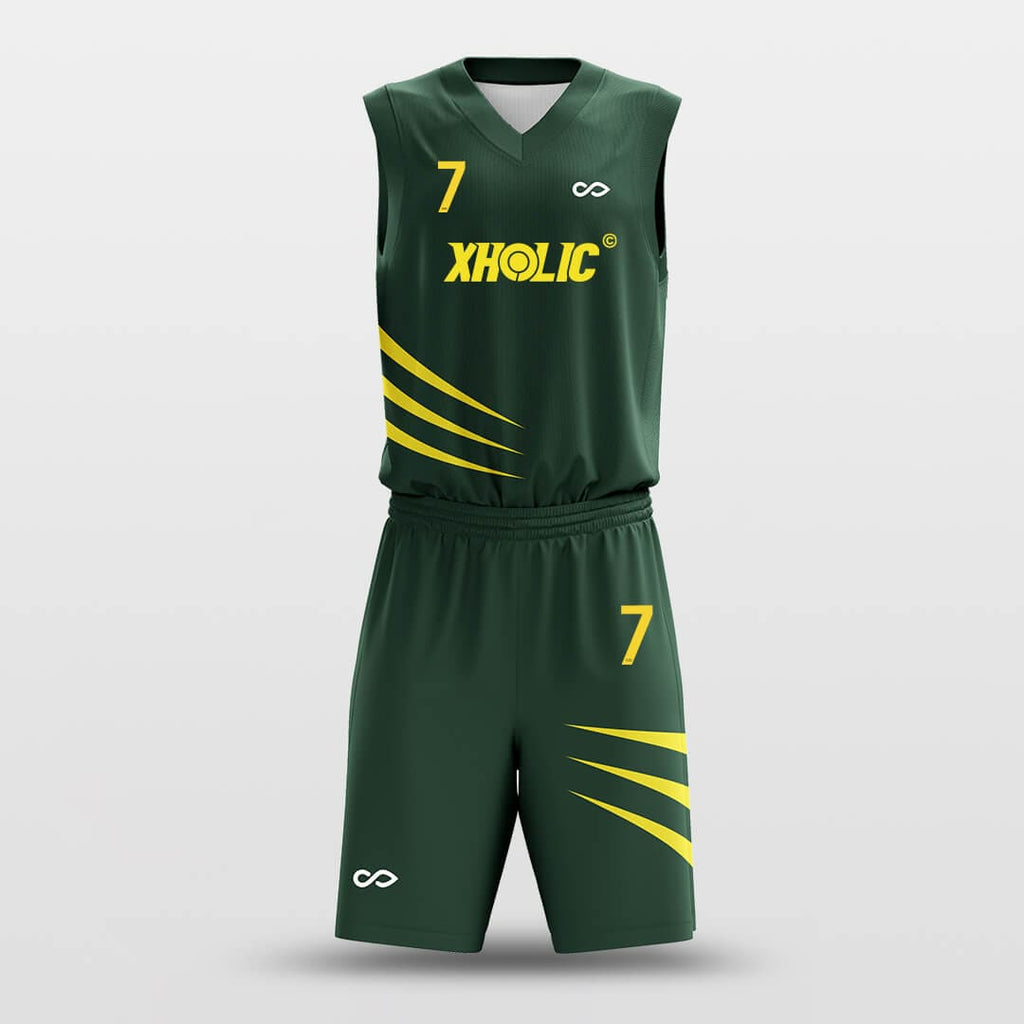dark green basketball uniform