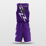 Purple Thunder Sublimated Basketball Set