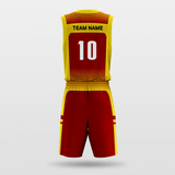 Classic10 Sublimated Basketball Team Set Red