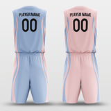 Pink&Blue Custom Sublimated Basketball Set