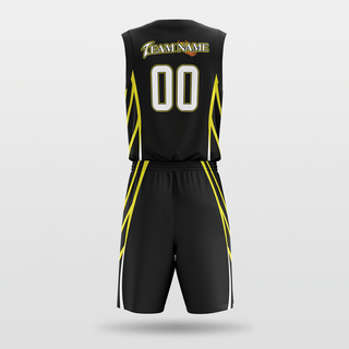 Black Customized Spread Wings Basketball Set