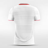 Custom White & Red Men's Sublimated Soccer Jersey