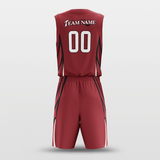 Red Customized Spread Wings Basketball Set