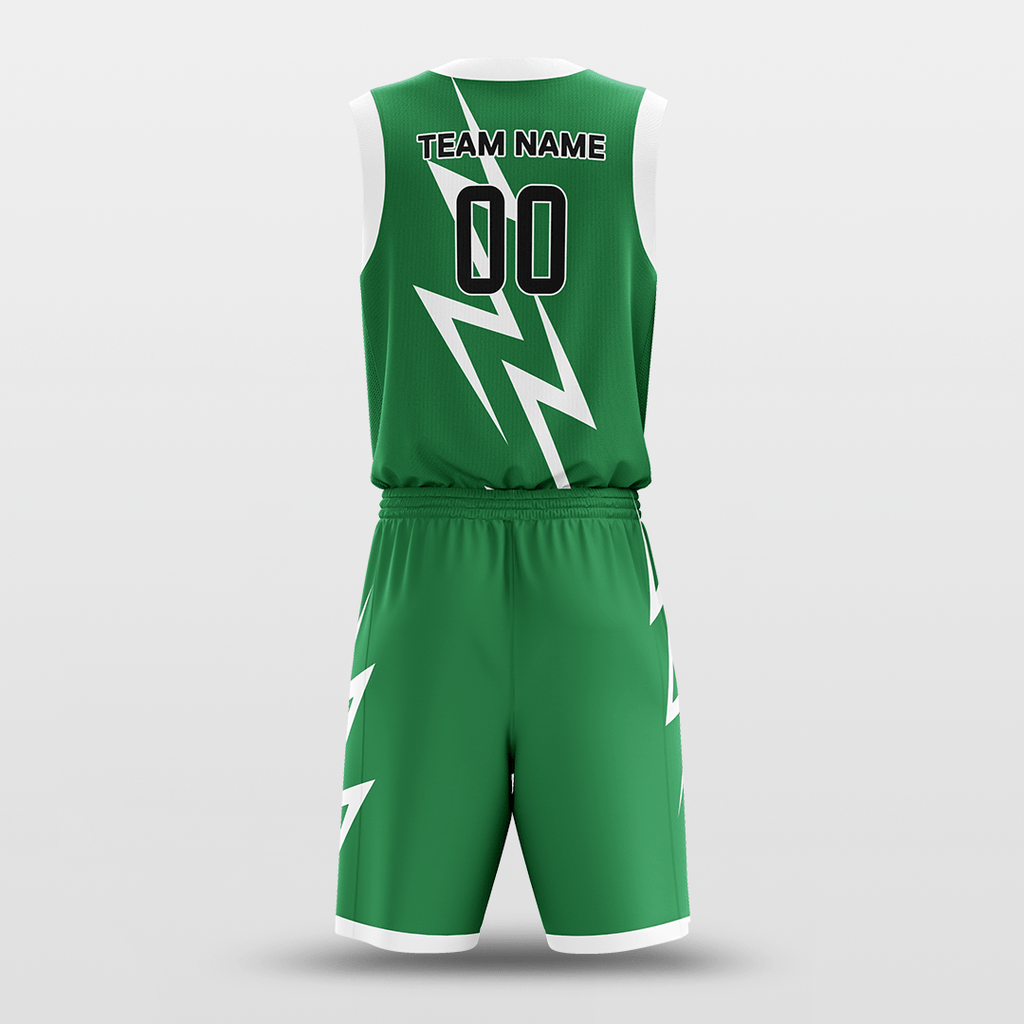 Green Thunder Customized Basketball Set