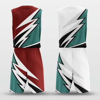 White&Red Windstorm Basketball Set Design