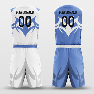 Blue&White Baron Sublimated Basketball Team Set