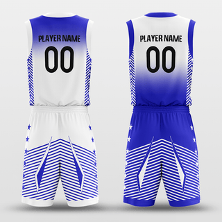 Blue and White Basketball Shirts Kit