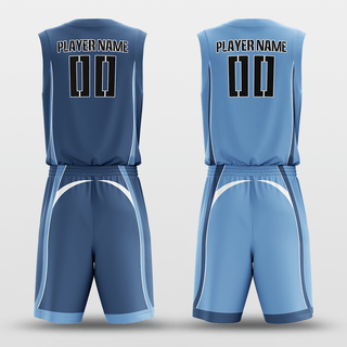 Blue&Navy Custom Sublimated Basketball Set