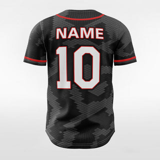 Mosaic Camouflage Customized Button Down Baseball Jersey