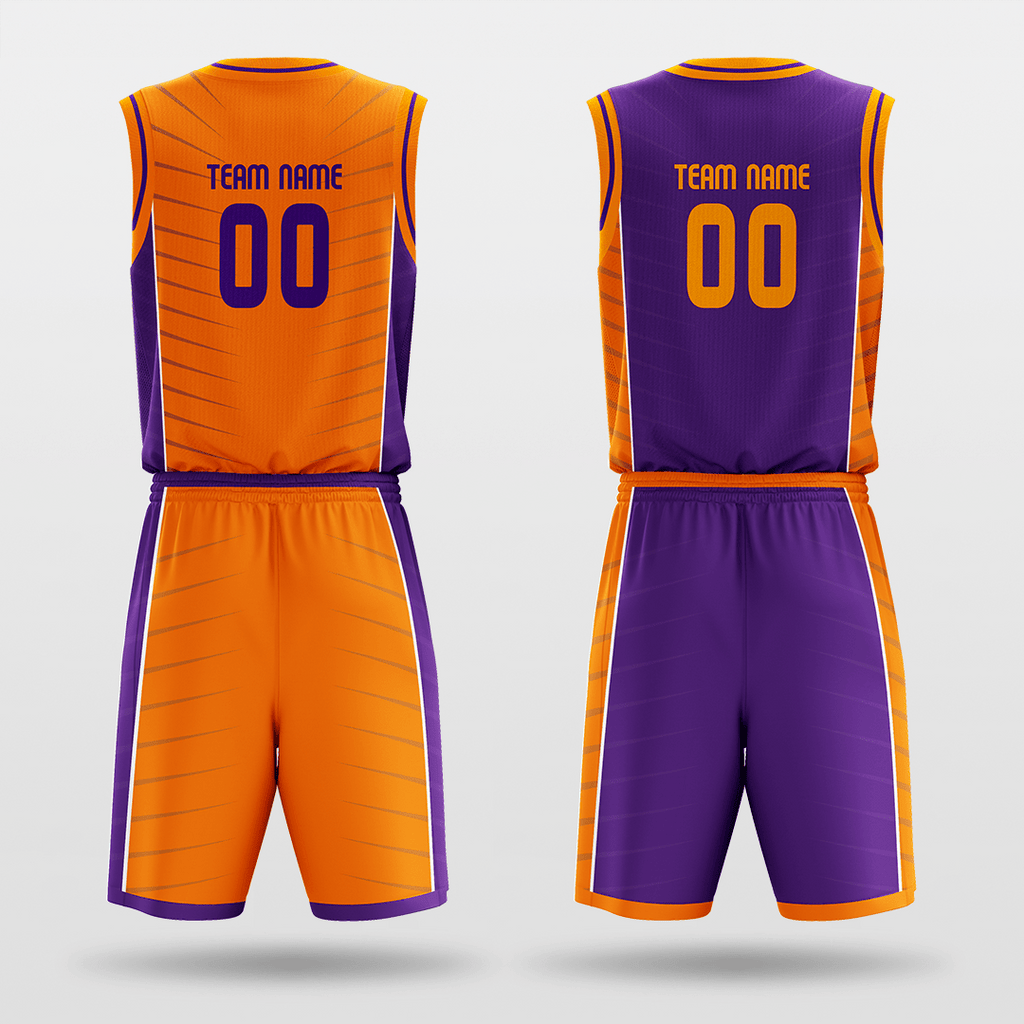 Orange&Purple Custom Basketball Set