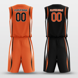 Black&Orange Custom Sublimated Basketball Set