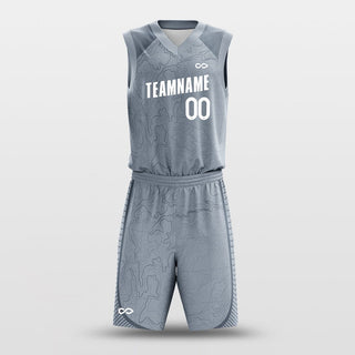 Gray Basketball Uniform Set