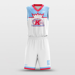 Custom Sublimation Printing Basketball Set White