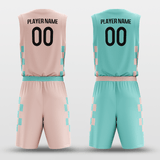 Pink&Mint Custom Sublimated Basketball Set