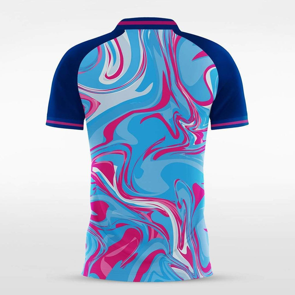Blue and Pink Men's Team Soccer Jersey Design