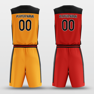 Orange&RedCustom Sublimated Basketball Set