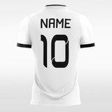 White and Black Customized Men's Sublimated Soccer Jersey Design