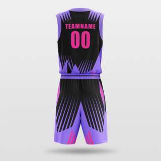 Black and Purple Customized Thorns Basketball Set