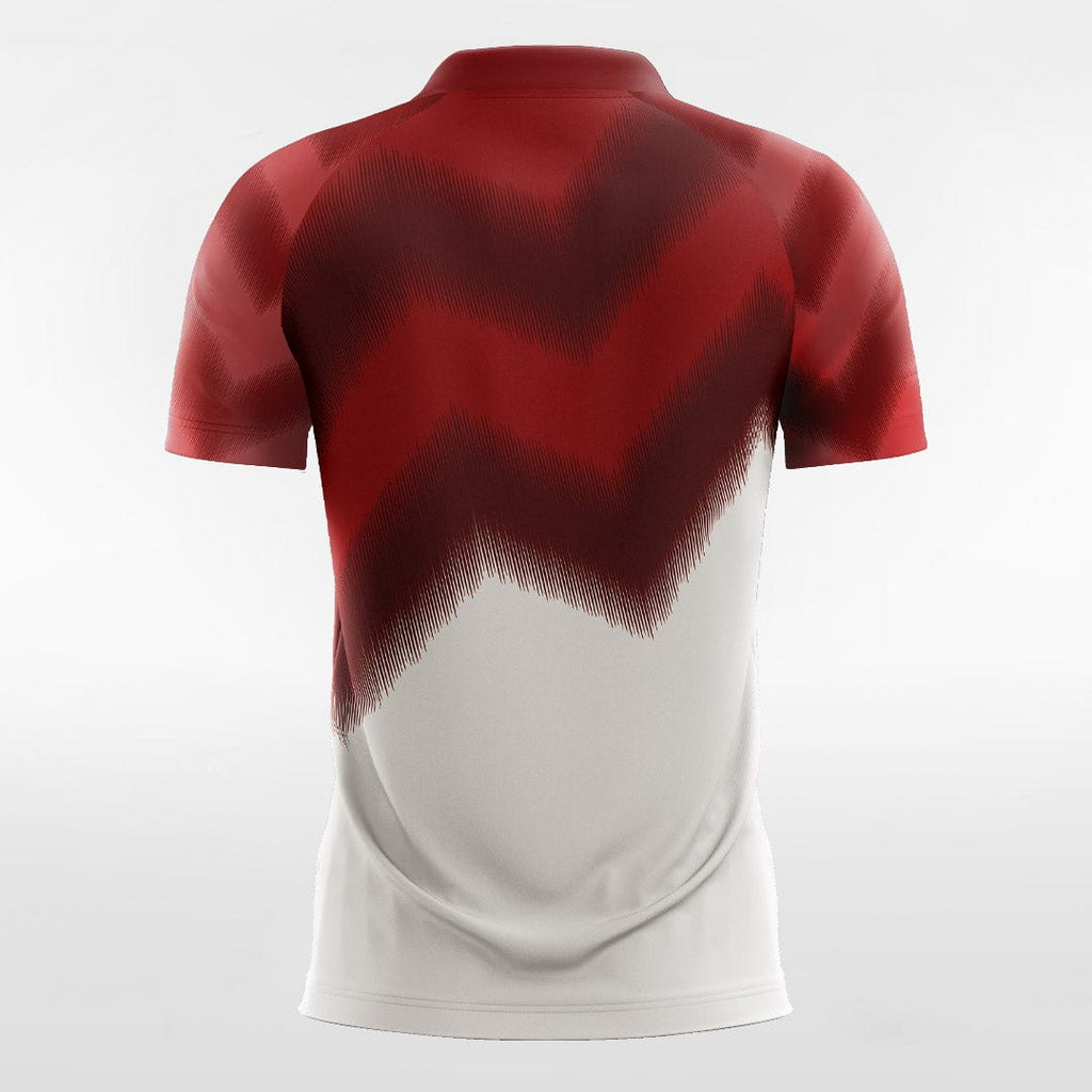 Custom White & Red Men's Sublimated Soccer Jersey