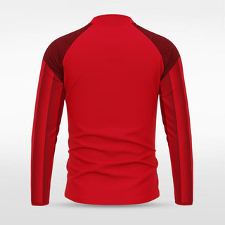 Red Historic India Custom 1/4 Zip Top