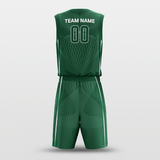 Latitude and Longitude Sublimated Basketball Team Set Green
