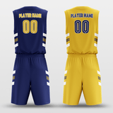 Navy&Yellow Custom Basketball Set