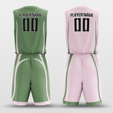Pink&Green Custom Sublimated Basketball Set