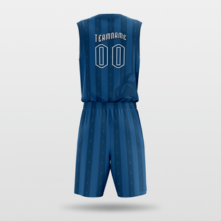 Bull Demon Sublimated Basketball Set Blue