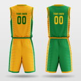 Yellow&Green Custom Basketball Set