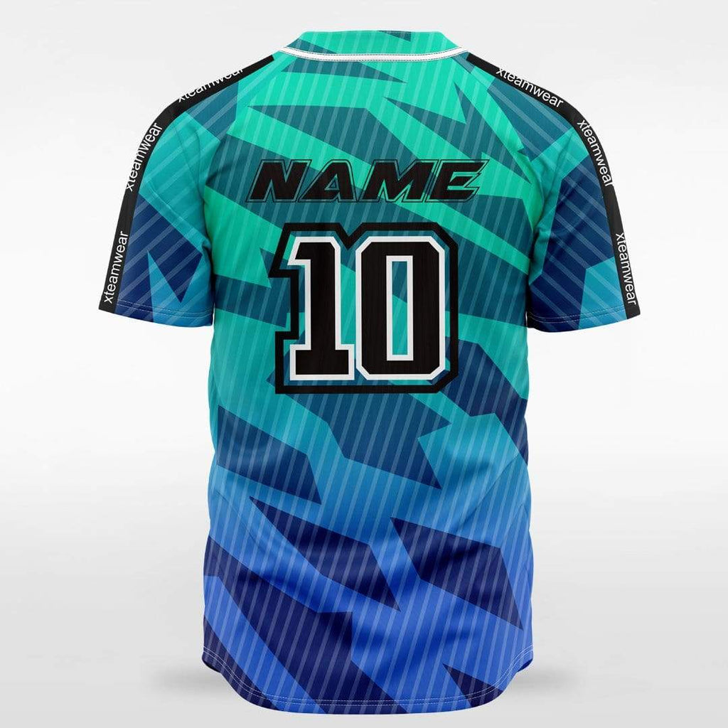 Green and Blue Baseball Jersey Sublimated