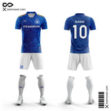 Blue Paisley Design Soccer Kits