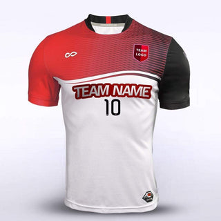 Red & White Point Break Soccer Jersey