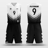 Custom Basketball Uniform White and Black