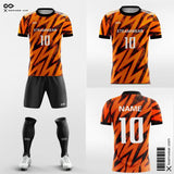Orange Pop Camouflage All Over Sublimation Print Soccer Kits