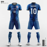 Blue Snakeskin All Over Sublimation Print Soccer Kits