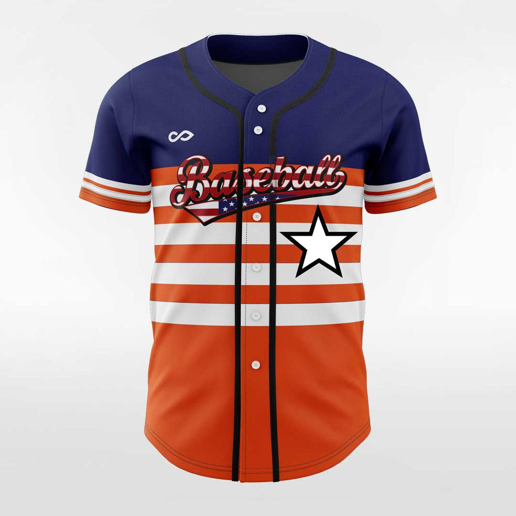 Tomorrow's Stars-Custom Sublimated Button Down Baseball Jersey