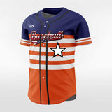 Red and Blue Men Baseball Jersey