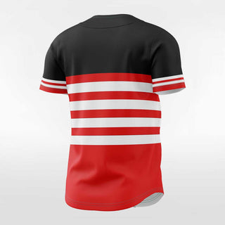 Red and Black Custom Baseball Jersey